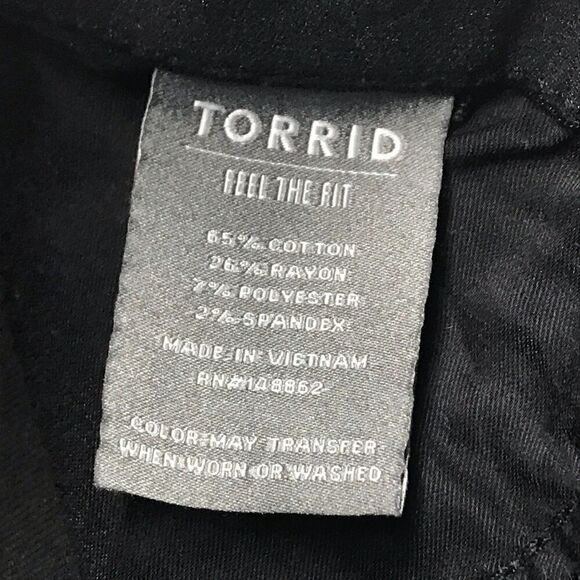 Torrid Black Factory Distressed Sky High Skinny Jeans - Picture 7 of 7